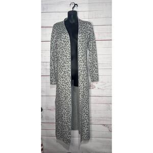 Kaisley Gray Leopard Duster Cardigan | New Without Tags | Women’s Small